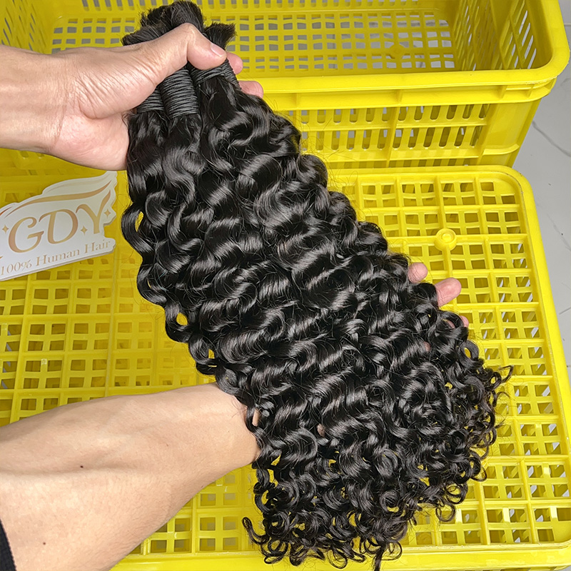 Water Wave Bulk Human Hair For Braiding - ผมแท้ 100% สำหรับถักเปีย แบบลอนน้ำ ไม่ผ่านการแปรรูป ผมเวอร์จินแท้