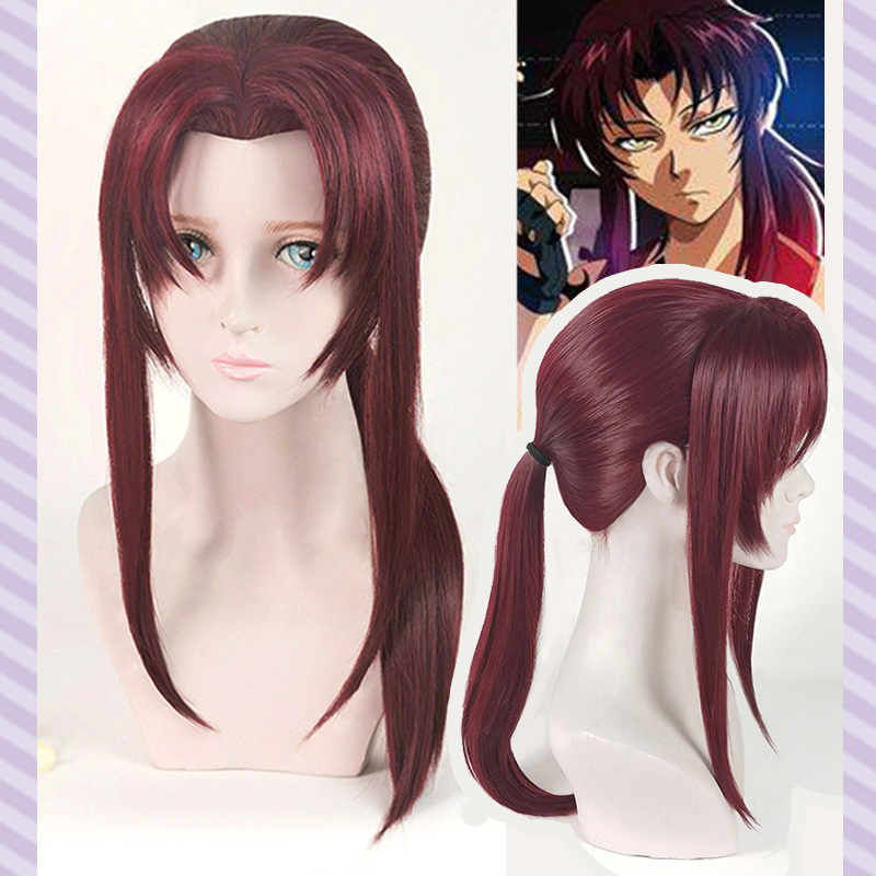 Synthetic Braided Wigs For Black Women - ใหม่ BLACK LAGOON Rebecca Revy คอสเพลย์วิกผมไวน์