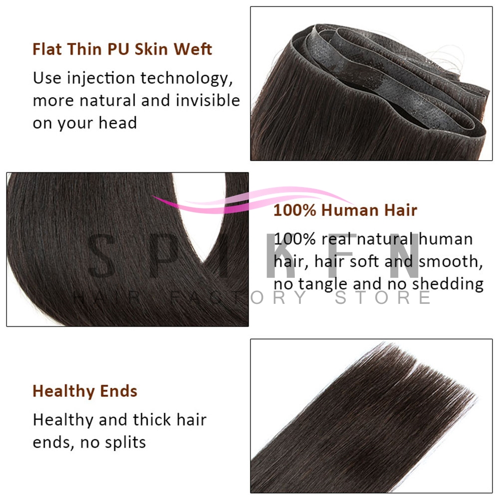 ผมต่อแบบเทปยาว SPIKFN ผมแท้แบบ - Invisible Tape In Extensions Real Hair บทวิจารณ์และราคา