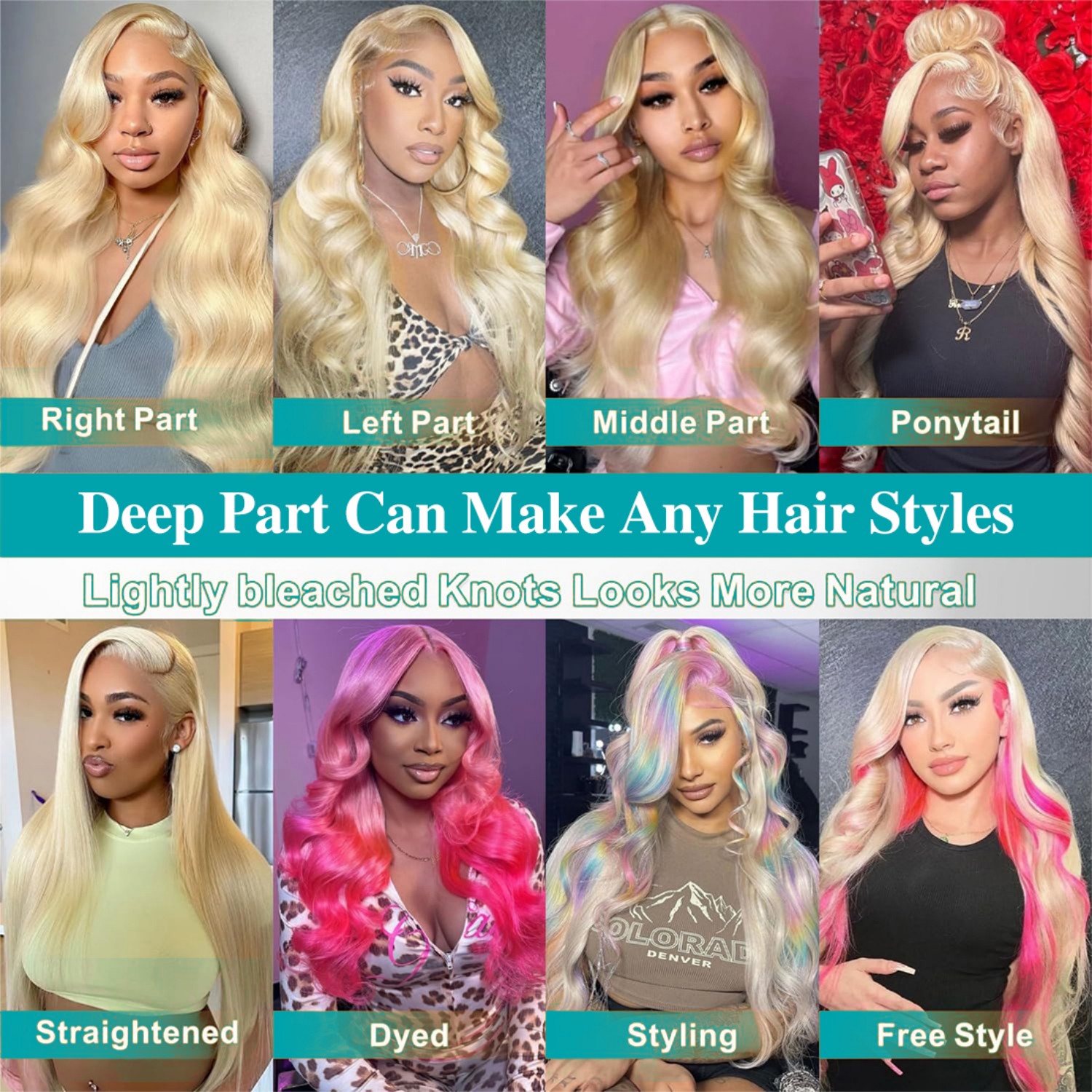 วิกผมหน้าผากผมแท้ 613 ลอนคลื่น - 613 Blonde Body Wave Lace Front Wig บทวิจารณ์และราคา