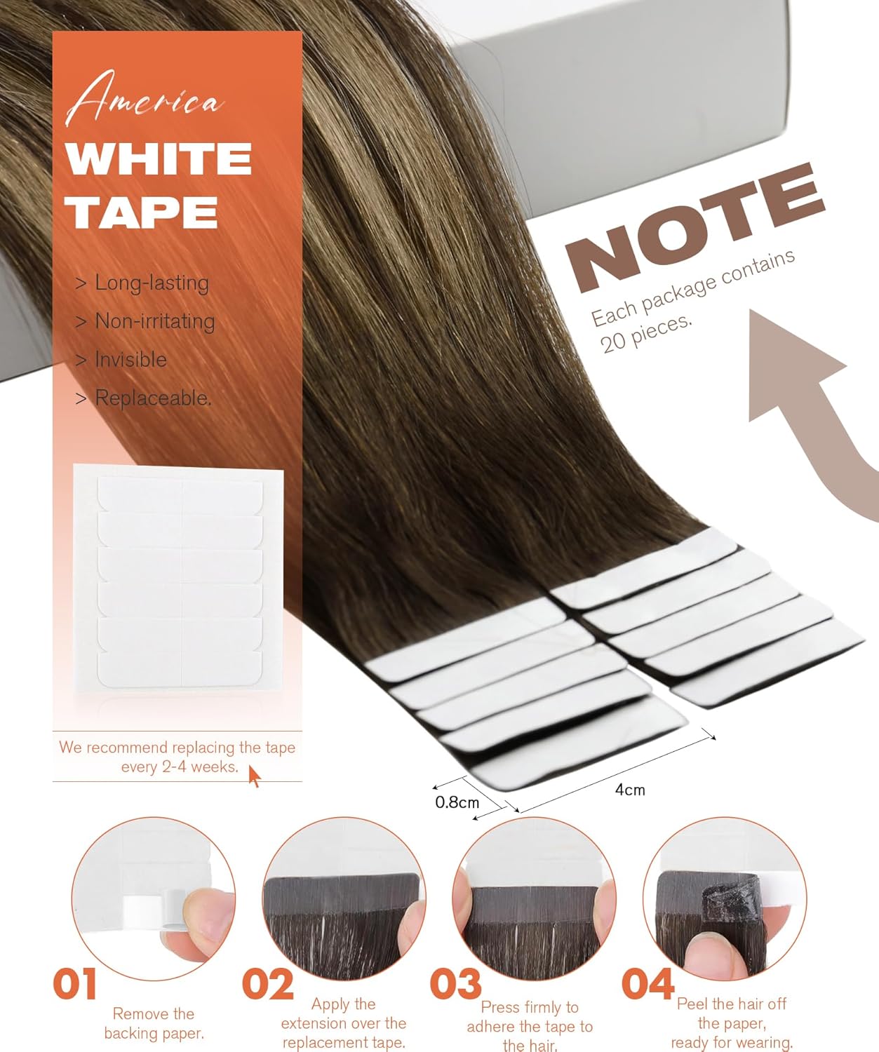 เวซันนี่ เรมี เทป อิน แฮร์ เอ็ - Invisible Tape In Extensions Real Hair บทวิจารณ์และราคา