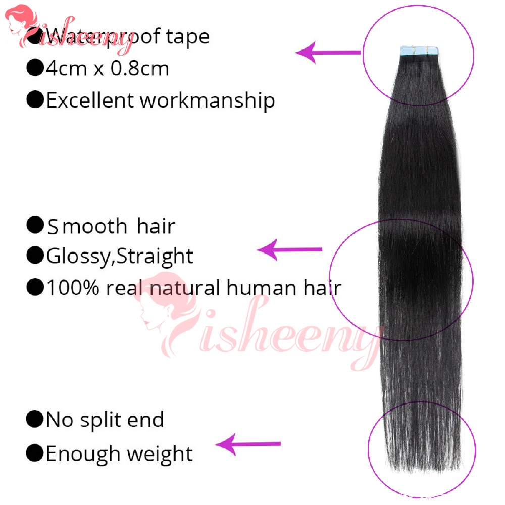 อิเชนนี่ ผมต่อแบบเทปตรง ผมแท้จ - Invisible Tape In Extensions Real Hair บทวิจารณ์และราคา