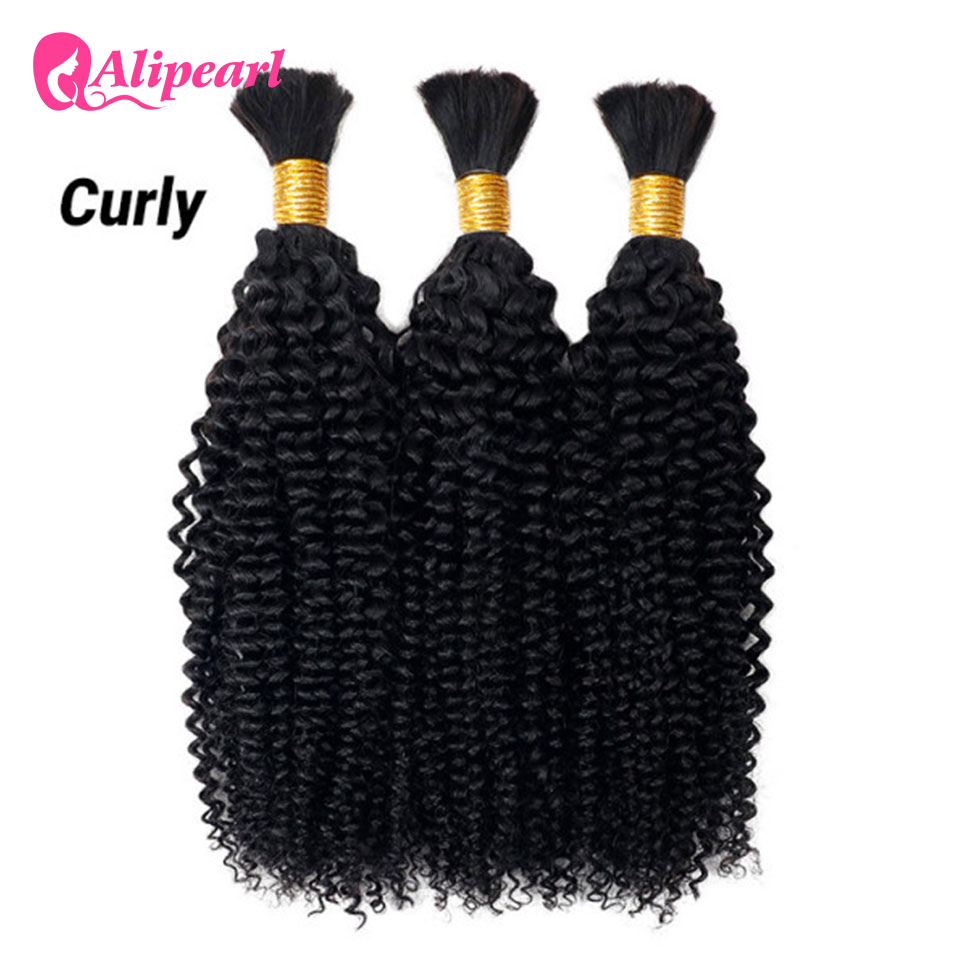 ผมแท้บราซิล Alipearl แบบเป็นมั - Water Wave Bulk Human Hair For Braiding บทวิจารณ์และราคา