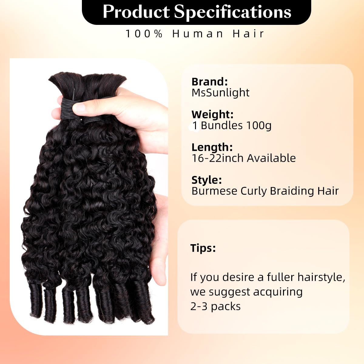 ผมถักเปียแบบโบโฮ 15A สำหรับถัก - Water Wave Bulk Human Hair For Braiding บทวิจารณ์และราคา