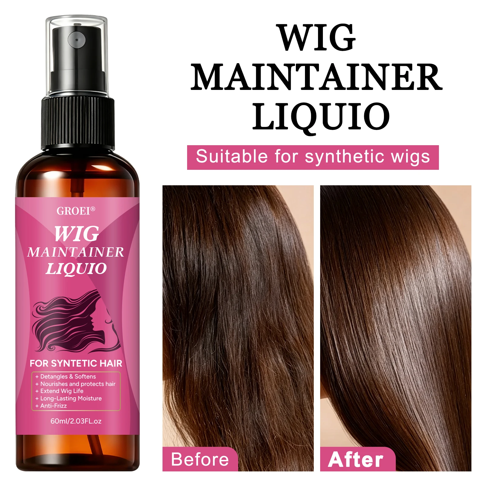 สเปรย์บำรุงวิกผมป้องกันผมชี้ฟู - Synthetic Wigs บทวิจารณ์และราคา