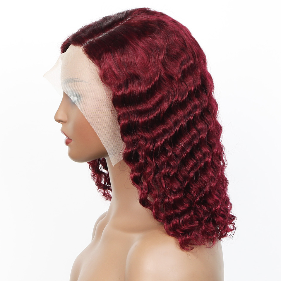 วิกผมบ๊อบสีแดงเบอร์กันดี 99j ผ - Glueless Wear And Go Human Hair Wig บทวิจารณ์และราคา