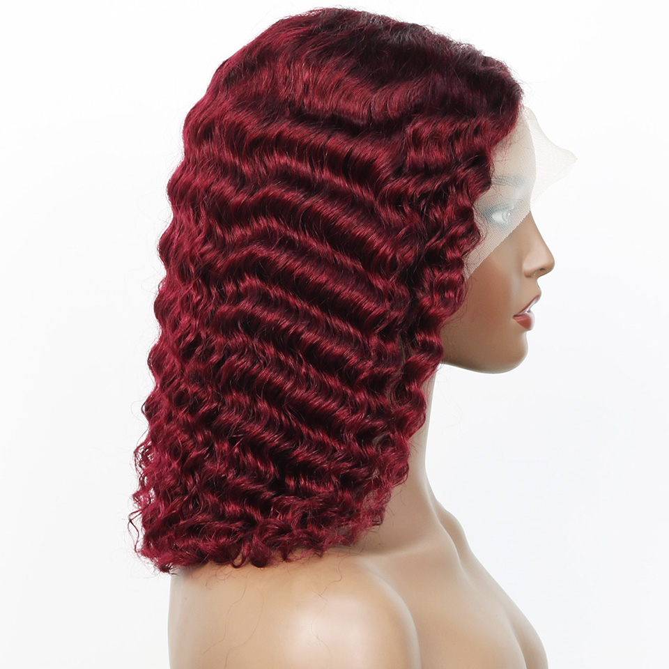 วิกผมบ๊อบสีแดงเบอร์กันดี 99j ผ - Glueless Wear And Go Human Hair Wig บทวิจารณ์และราคา