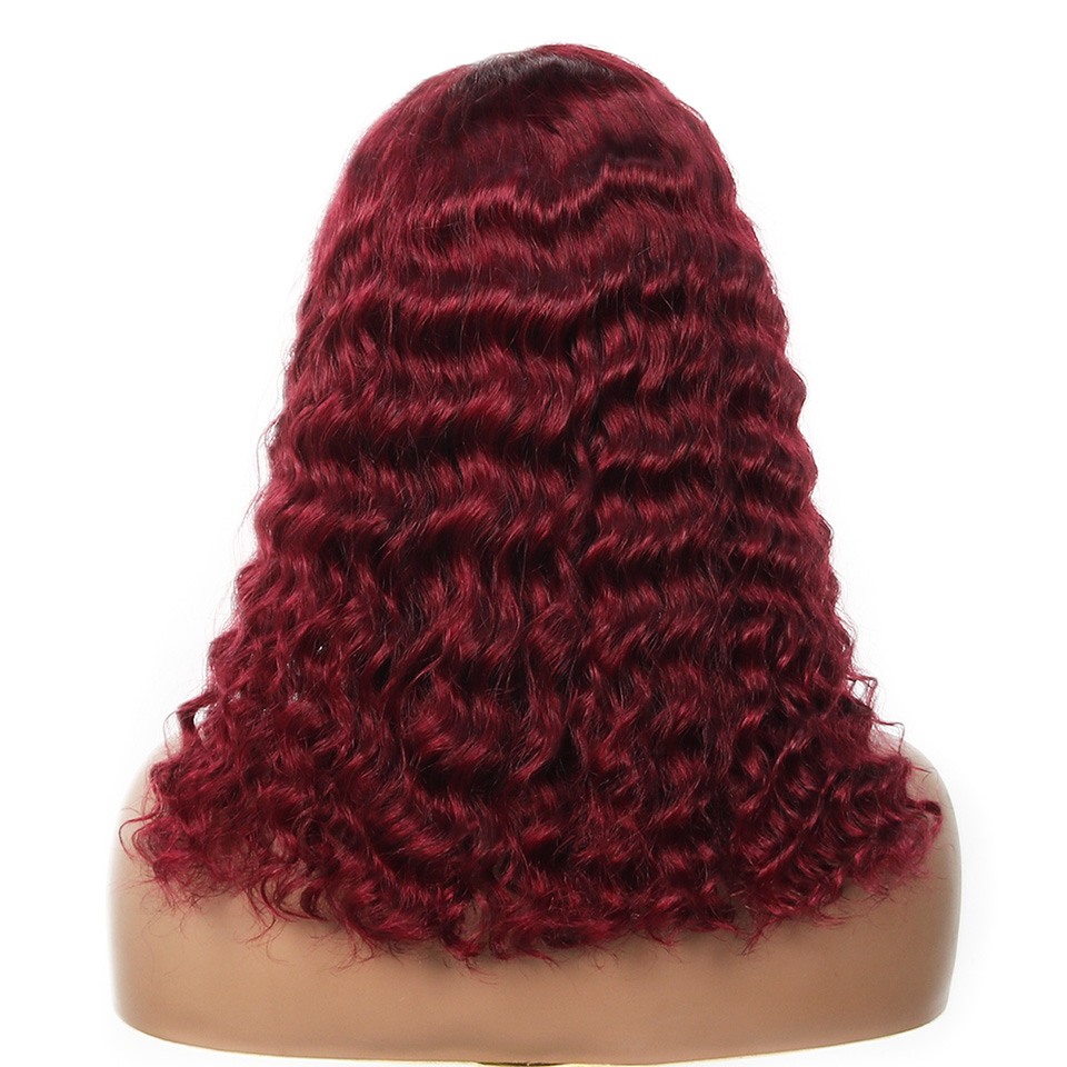 วิกผมบ๊อบสีแดงเบอร์กันดี 99j ผ - Glueless Wear And Go Human Hair Wig บทวิจารณ์และราคา
