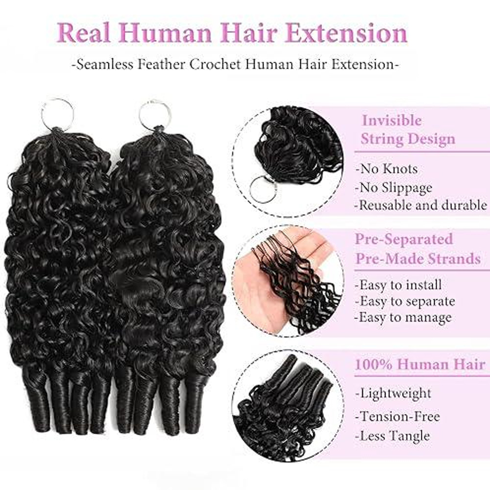 ผมแท้ถักโครเชต์สำหรับผู้หญิงผิ - Hair Bundles บทวิจารณ์และราคา
