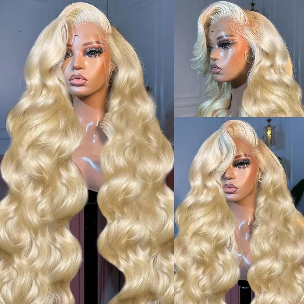 # วิกผมแท้ 613 ลอนบอดี้เวฟ 36  - 613 Blonde Body Wave Lace Front Wig บทวิจารณ์และราคา