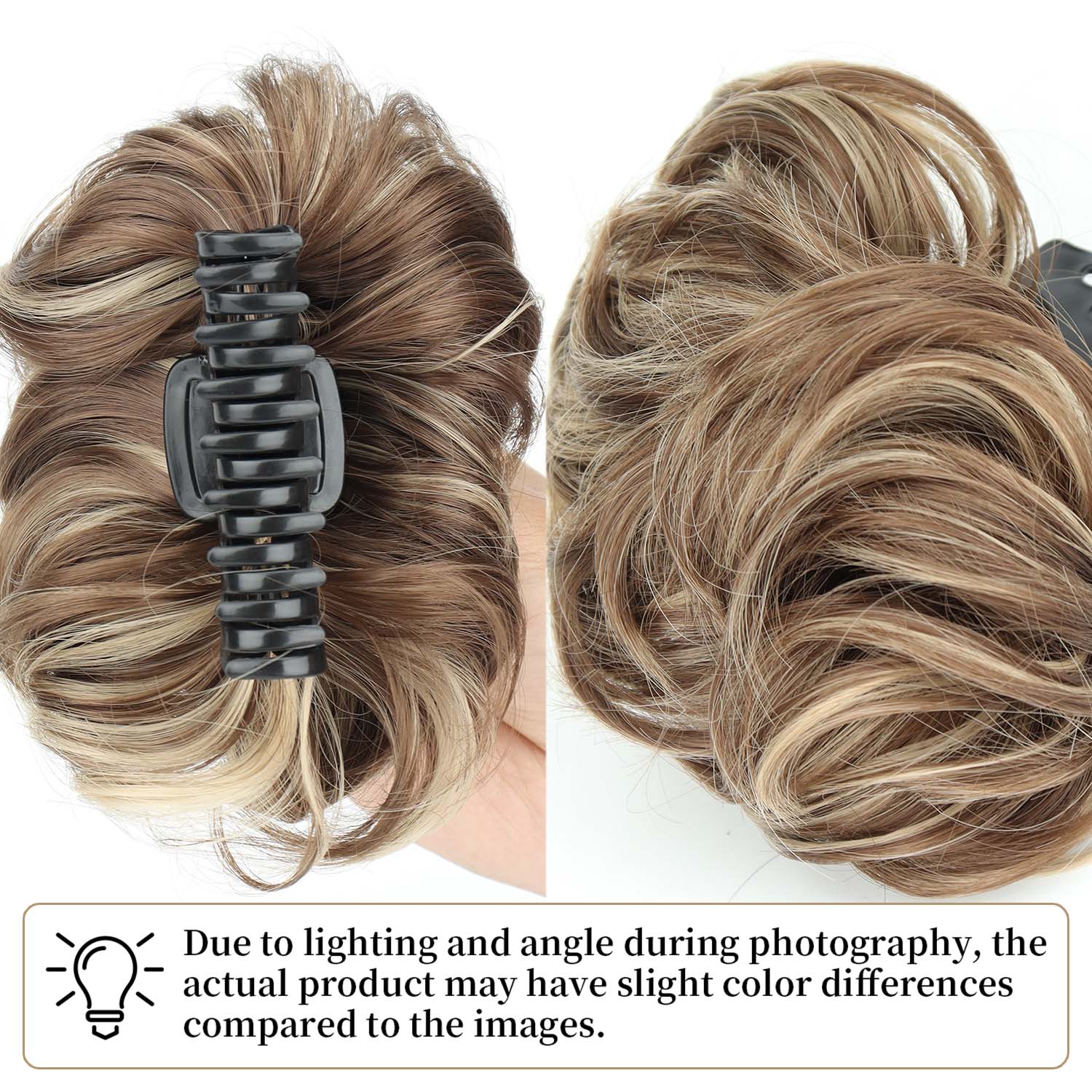 แฮร์พีชทรงเมสซี่บันแบบสังเคราะ - Claw Clip Messy Bun Hair Piece บทวิจารณ์และราคา