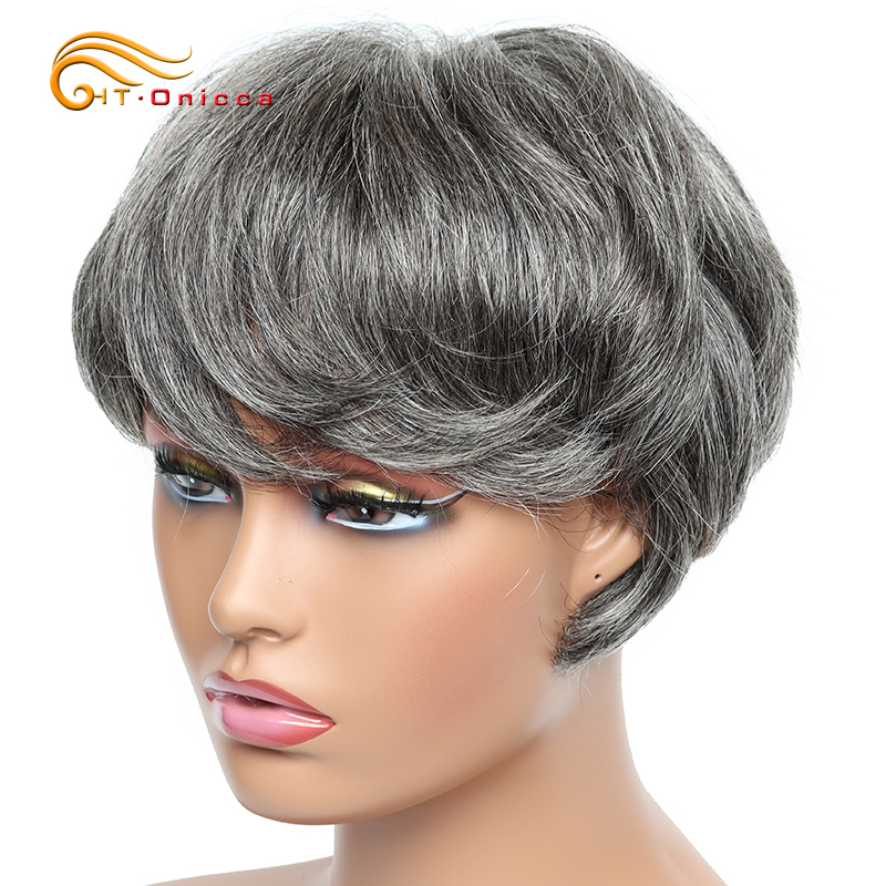 วิกผมสั้นเส้นผมมนุษย์ตรงสำหรับ - Short Pixie Cut Wig Human Hair Cheap บทวิจารณ์และราคา