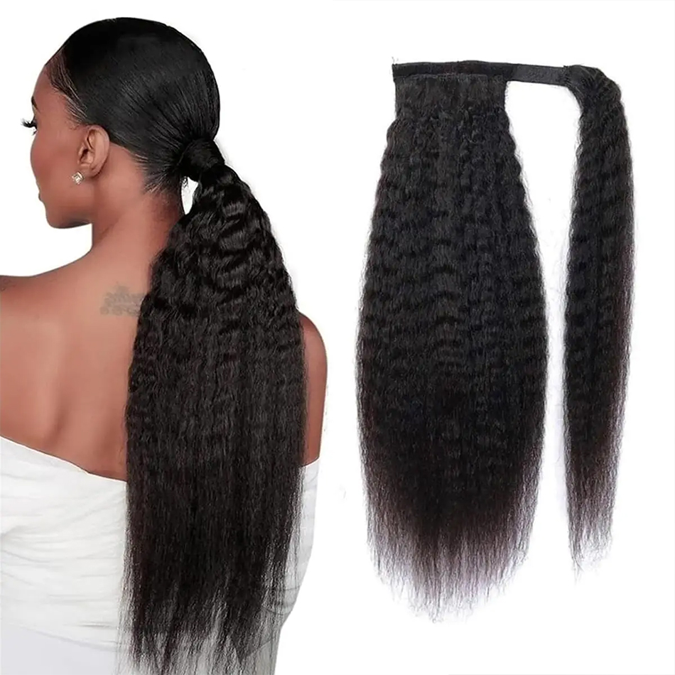 ผมต่อหางม้าแบบพันรอบ 100 กรัม  - Seamless Clip In Hair Extensions Human Hair บทวิจารณ์และราคา